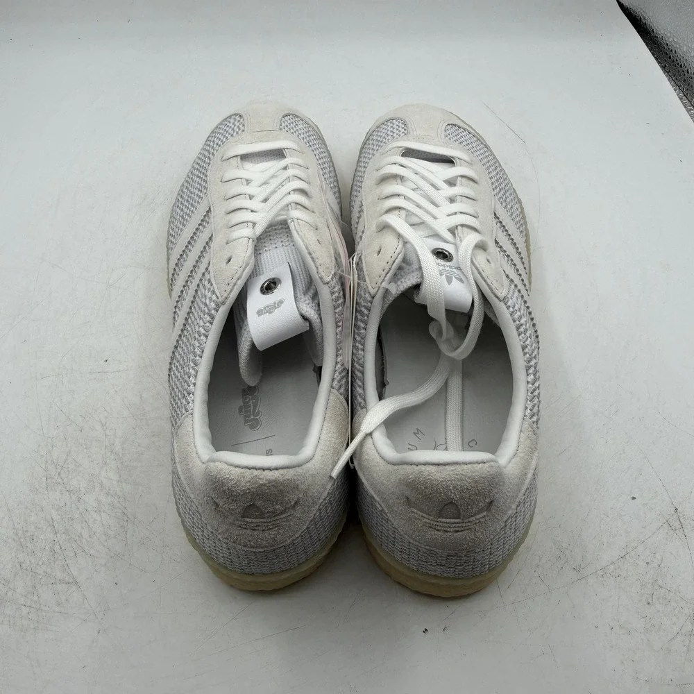 Adidas Gazelle Juice Primeknit Shoes Mens 8.5 White Suede Hemp Sneakers DB1628